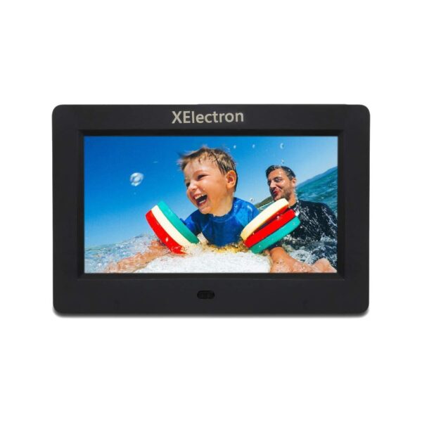 XElectron 7 inch (17.78 cm) Digital Photo Frame with HD Display, 2GB RAM, 180° Wide Angle View, Auto Rotate, Play Photos, Videos, Music, Clock, Calendar and Slideshow with Remote (Black)