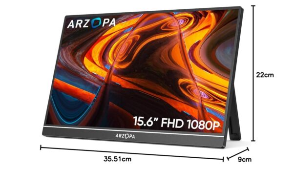 Arzopa 15.6 inch IPS  FHD HDR 1080P Resolution 100% SRGB 300 Nits Portable Monitor - Image 8