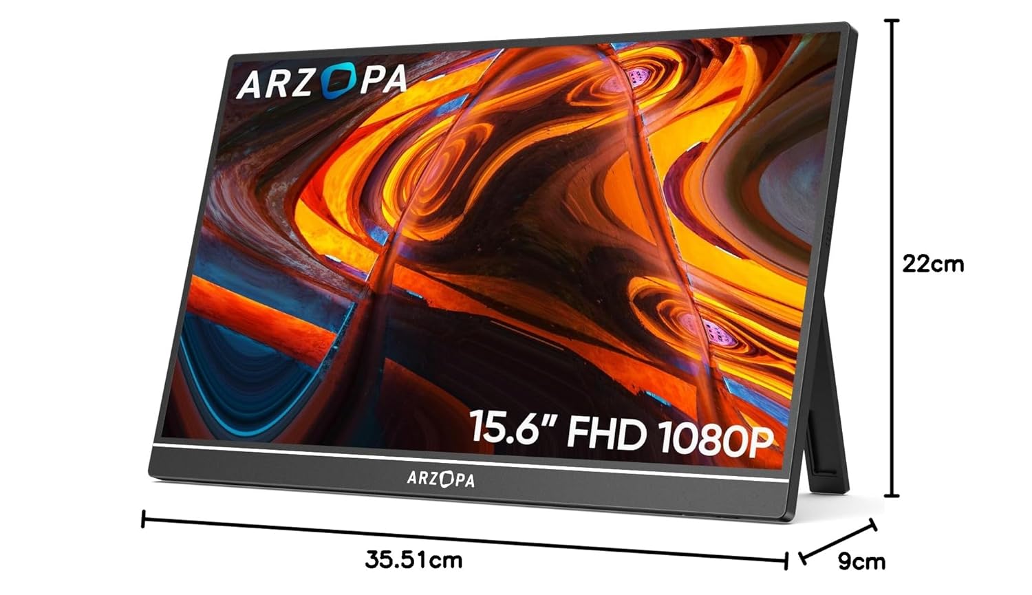 Arzopa 15.6 inch IPS FHD HDR 1080P Resolution 100% SRGB 300