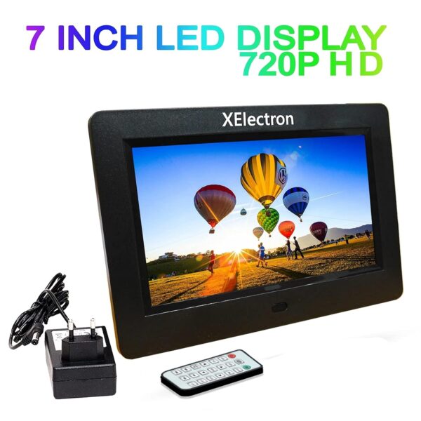 XElectron 7 inch (17.78 cm) Digital Photo Frame with HD Display, 2GB RAM, 180° Wide Angle View, Auto Rotate, Play Photos, Videos, Music, Clock, Calendar and Slideshow with Remote (Black) - Image 5