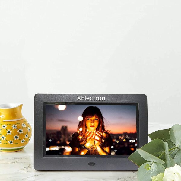 XElectron 7 inch (17.78 cm) Digital Photo Frame with HD Display, 2GB RAM, 180° Wide Angle View, Auto Rotate, Play Photos, Videos, Music, Clock, Calendar and Slideshow with Remote (Black) - Image 7