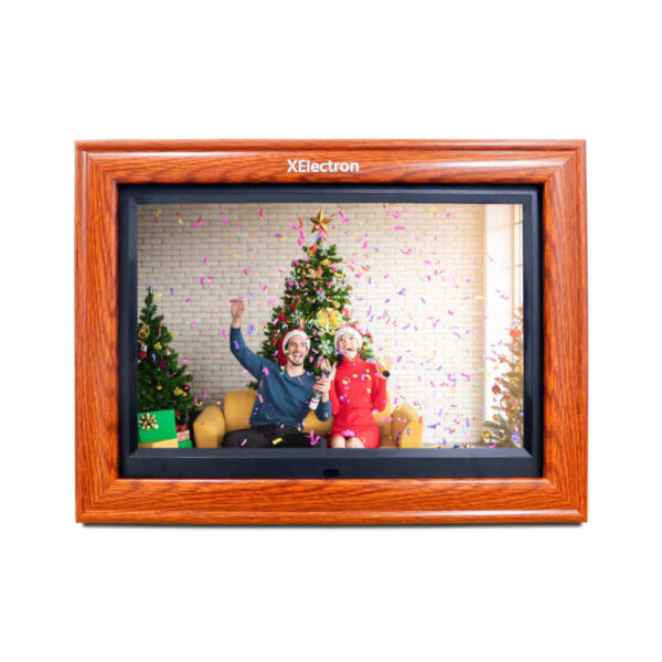 12 inch IPS Wooden Digital Photo/Video Frame with 1920×1080 Resolution (Wooden) - Image 3