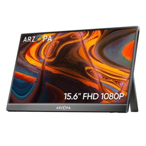 Arzopa 15.6 inch IPS  FHD HDR 1080P Resolution 100% SRGB 300 Nits Portable Monitor