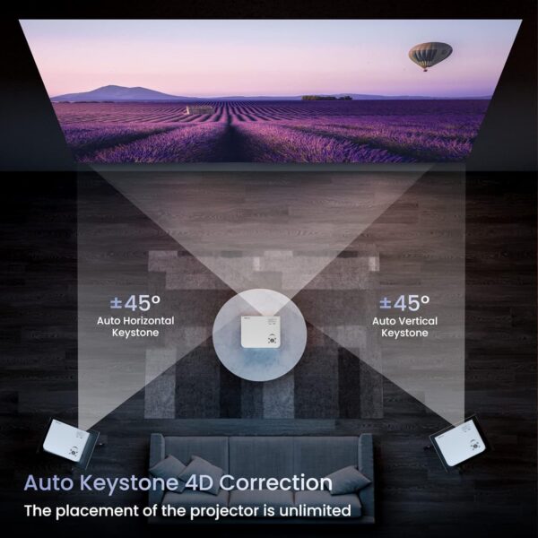 XElectron C50 Plus Android WiFi Bluetooth 4K Smart Projector 14700 Lumens Full HD Native 1080P Resolution, (Auto Focus + Auto Keystone), YouTube, Netflix, Prime & More - Image 9