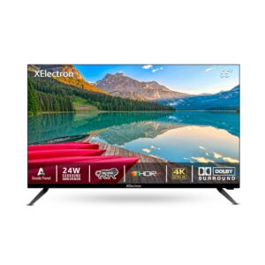 XElectron 55 Inch (140 cm) Techno Series 4K Ultra HD LED Smart Google TV 55GTV (Black)