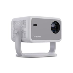 [Netflix Official License] XElectron Luminex Projector 4k Ultra HD, 1080p Native, Android 13, WiFi, 16000 Lumens, Smart Mini Projector for Room, Portable Home Cinema, Built-in Apps, 250”Display