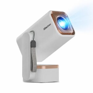 XElectron Techno Plus Android 14 Smart Home Projector for room, 1080P native, 4K Support, Inbuilt Speaker, Rotatable, Electric Focus, Auto & 4P Keystone with Built-in Apps, WiFi & BT, Screen Mirroring